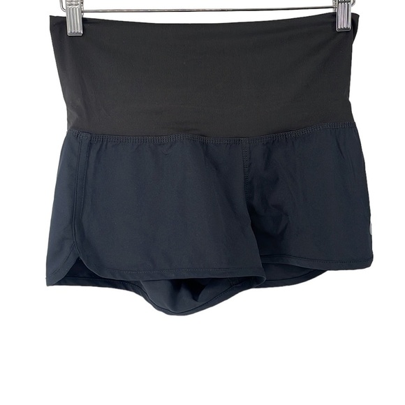 Roxy swim shorts high waist fold over waist black ocean quick dry surf beach S - Picture 4 of 12